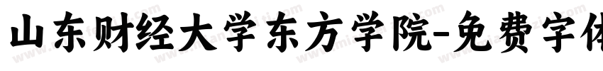 山东财经大学东方学院字体转换