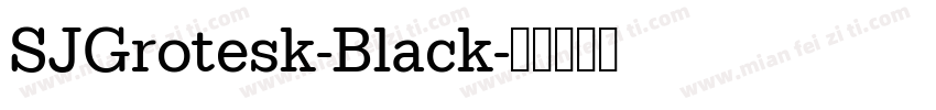 SJGrotesk-Black字体转换