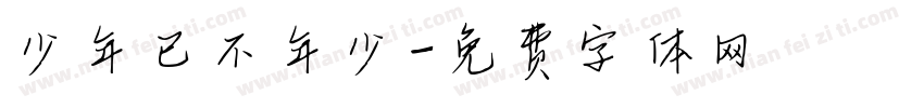 少年已不年少字体转换