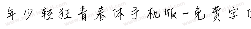 年少轻狂青春体手机版字体转换
