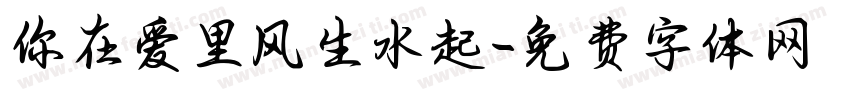 你在爱里风生水起字体转换