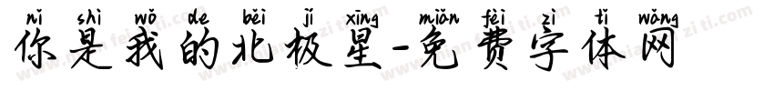 你是我的北极星字体转换