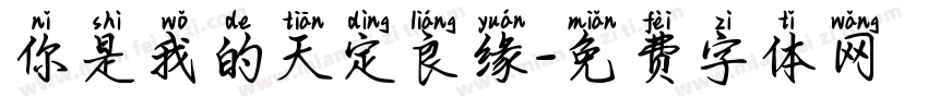 你是我的天定良缘字体转换