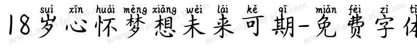 18岁心怀梦想未来可期字体转换