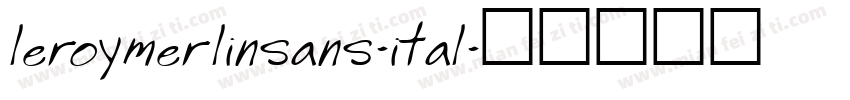 leroymerlinsans-ital字体转换