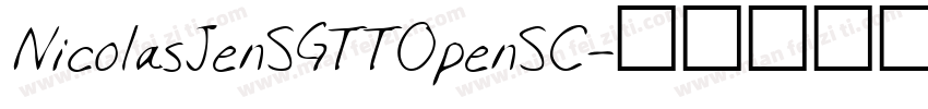NicolasJenSGTTOpenSC字体转换