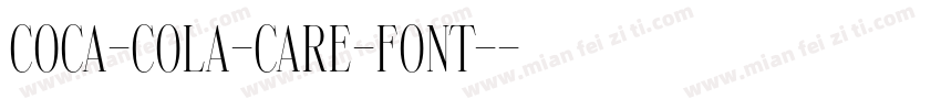 COCA-COLA-CARE-FONT-字体转换