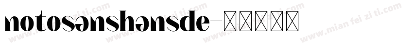 notosanshansde字体转换