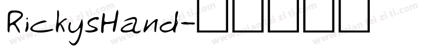 RickysHand字体转换