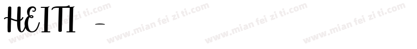 HEITI1字体转换