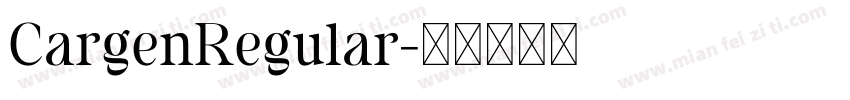 CargenRegular字体转换