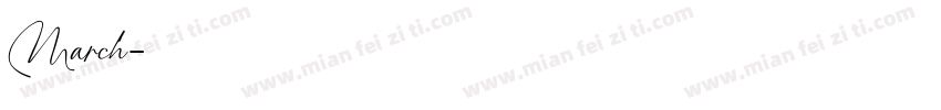 March字体转换