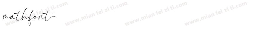 mathfont字体转换