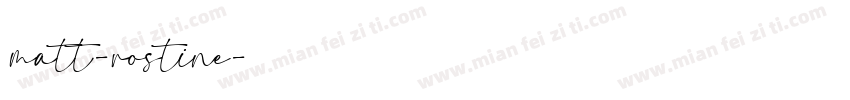 matt-rostine字体转换