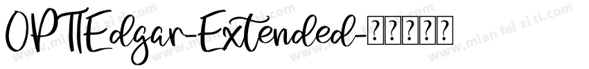 OPTIEdgar-Extended字体转换