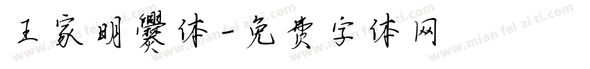 王家明爨体字体转换