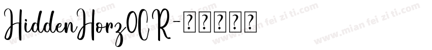 HiddenHorz0CR字体转换