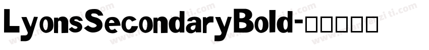 LyonsSecondaryBold字体转换