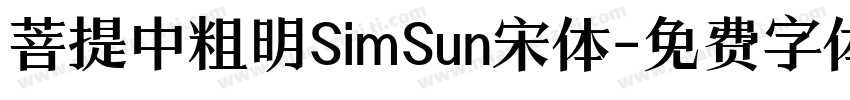 菩提中粗明SimSun宋体字体转换
