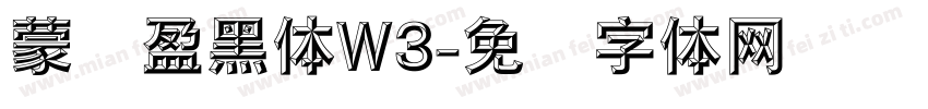 蒙纳盈黑体W3字体转换
