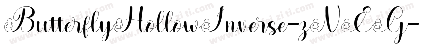 ButterflyHollowInverse-zVEG字体转换