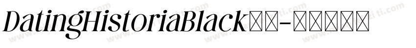 DatingHistoriaBlack字体字体转换