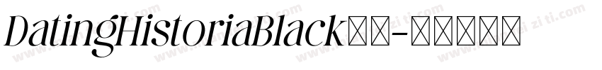 DatingHistoriaBlack字体字体转换