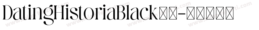 DatingHistoriaBlack字体字体转换