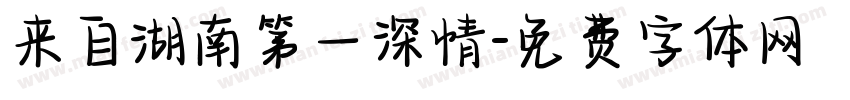 来自湖南第一深情字体转换