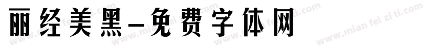 丽经美黑字体转换