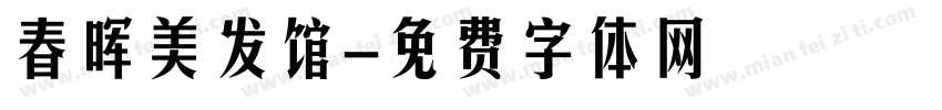 春晖美发馆字体转换