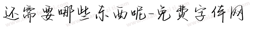 还需要哪些东西呢字体转换