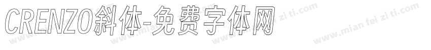 CRENZO斜体字体转换