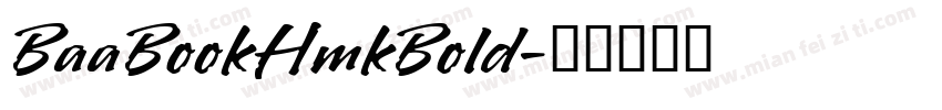 BaaBookHmkBold字体转换