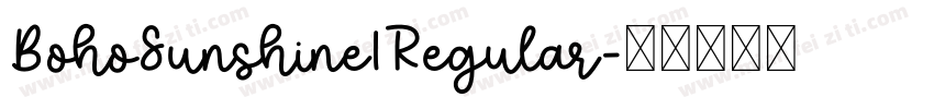 BohoSunshine1Regular字体转换