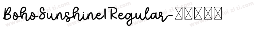 BohoSunshine1Regular字体转换