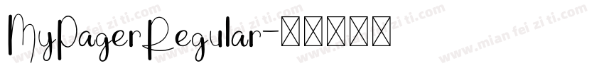 MyPagerRegular字体转换