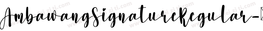AmbawangSignatureRegular字体转换
