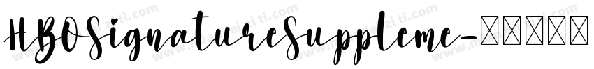 HBOSignatureSuppleme字体转换