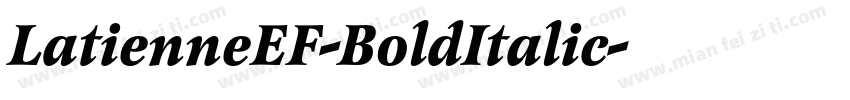 LatienneEF-BoldItalic字体转换