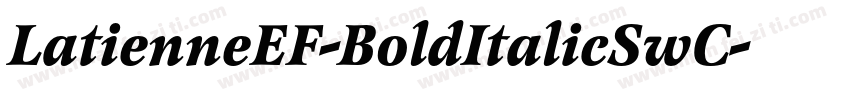 LatienneEF-BoldItalicSwC字体转换