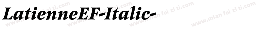 LatienneEF-Italic字体转换