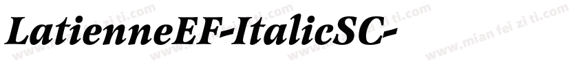 LatienneEF-ItalicSC字体转换