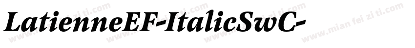 LatienneEF-ItalicSwC字体转换