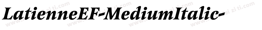 LatienneEF-MediumItalic字体转换