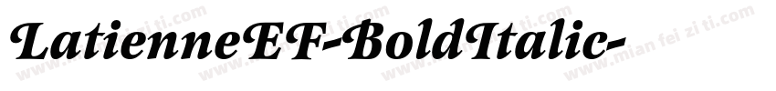 LatienneEF-BoldItalic字体转换