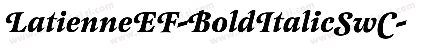 LatienneEF-BoldItalicSwC字体转换