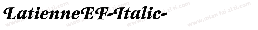 LatienneEF-Italic字体转换
