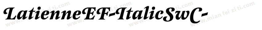 LatienneEF-ItalicSwC字体转换