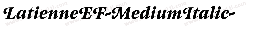 LatienneEF-MediumItalic字体转换